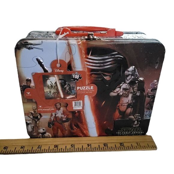 STAR WARS THE FORCE AWAKENS 100 PIECE MINI-JIGSAW PUZZLE WITH LUNCH BOX TIN - Picture 7 of 7